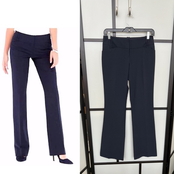 The Limited 2014 Cassidy Fit Boot Cut Navy Pants 0 XS Low Rise - Picture 1 of 11